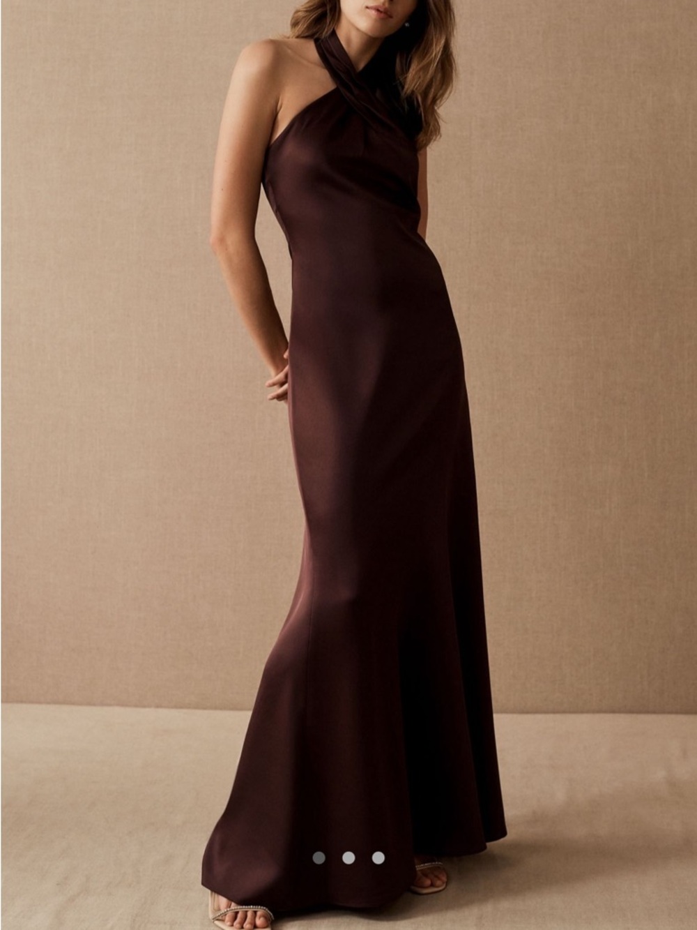 BHLDN Ruby Satin Charmeuse Dress
in Dark Brown